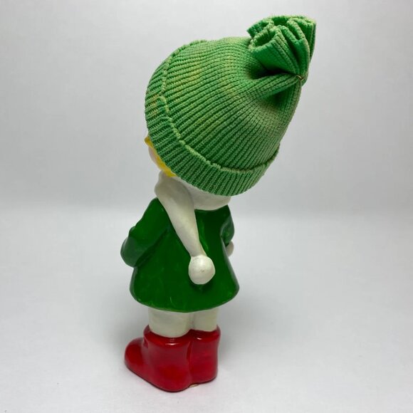 Coree Christmas Caroller Holiday Chalkware Figurine Made in Korea - Picture 4 of 6